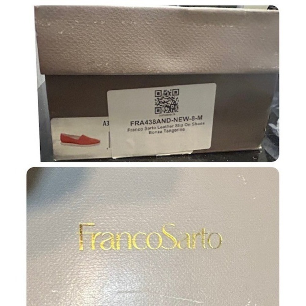 NIB Franco‎ Sarto Slip On Loafer Bonza Tangerine Suede Academia Resort Classic 8 - Picture 8 of 8